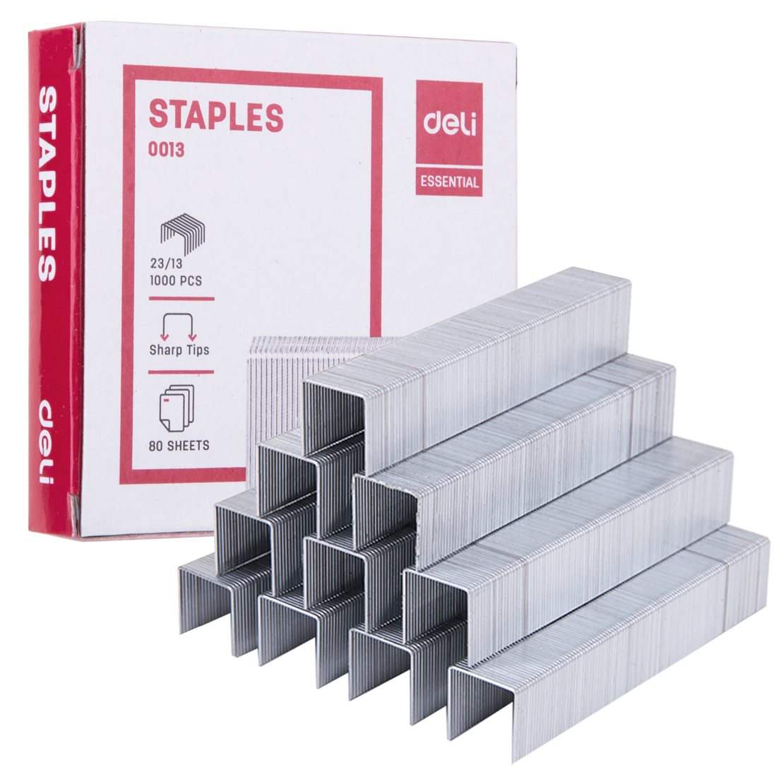 Grapas Heavy-Duty 23/13 (13mm), 80 Hojas - Deli Essential