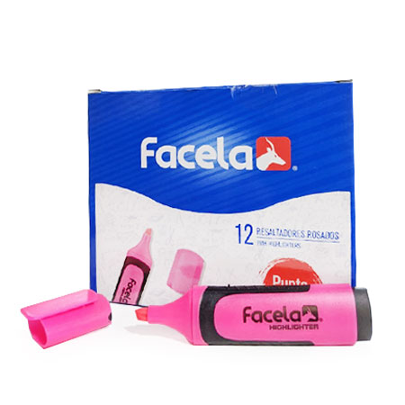 Resaltador Facela Rosado Plano