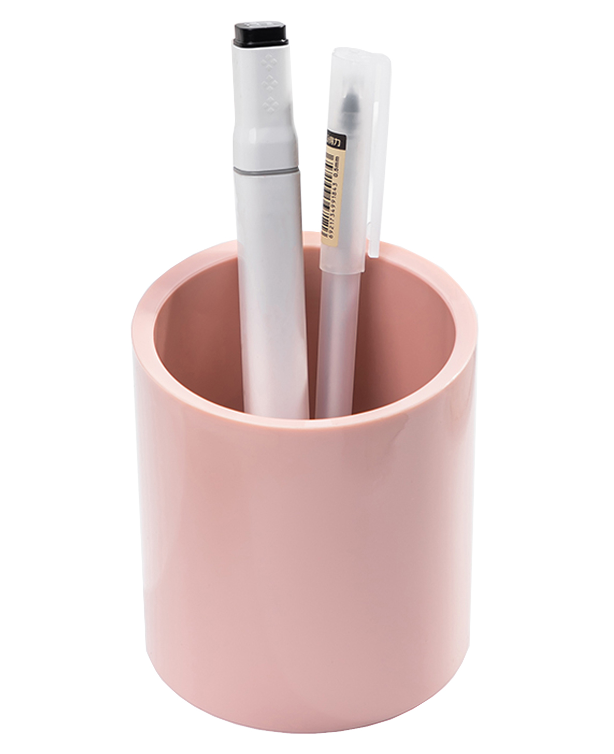 Porta Lápiz Circular de Estilo Minimalista, Rosado Mate - Deli Nusign NS023