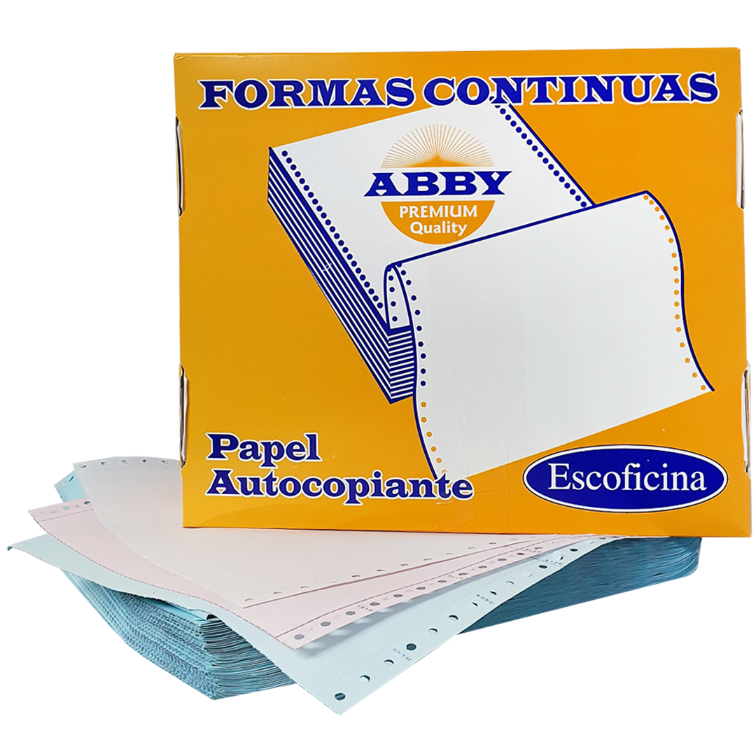 Papel Continuo ABBY 9.5" x 11" - 3 Partes NCR