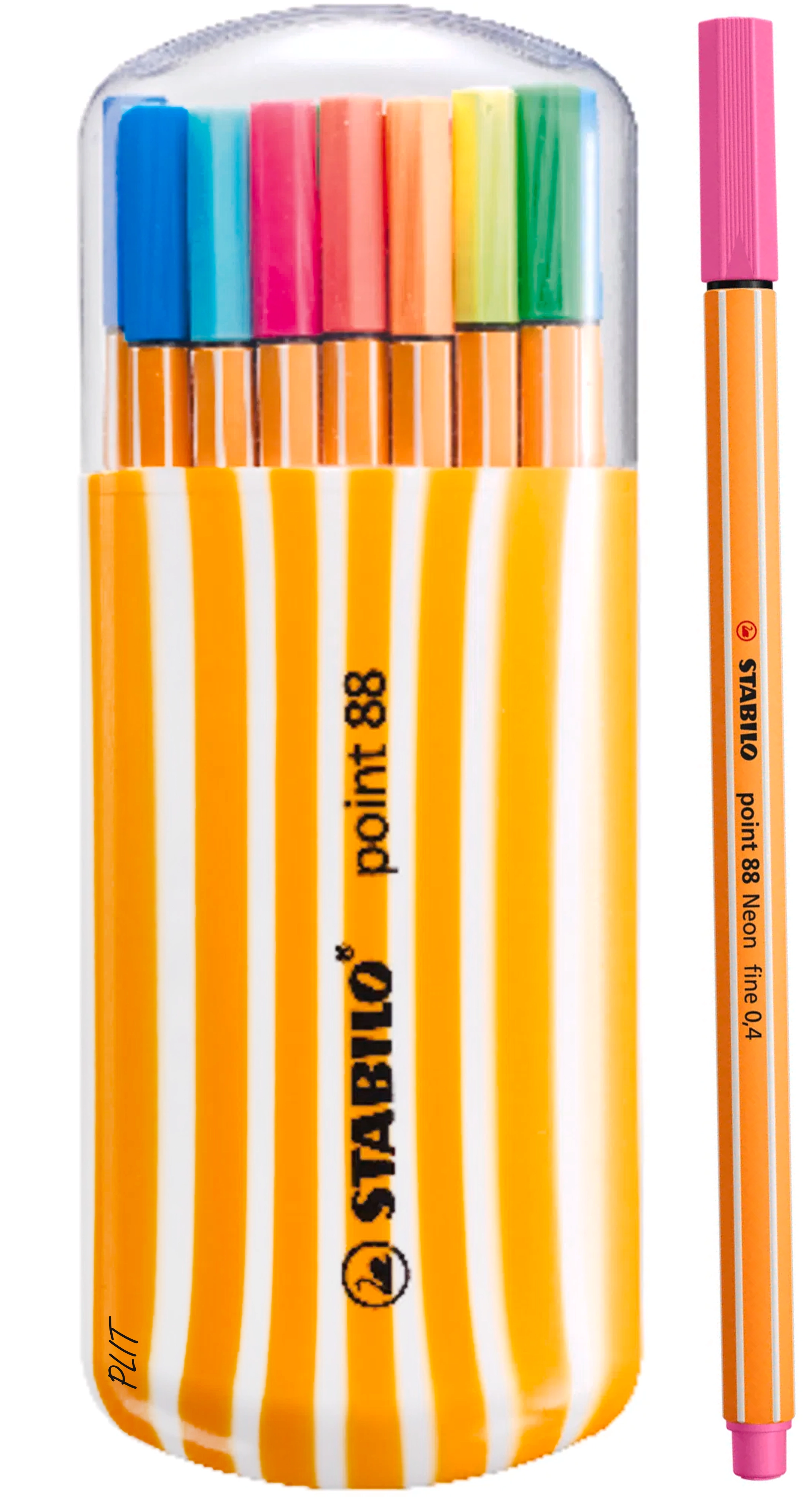 Marcadores STABILO Point 88 Punta Fina 0.4mm con Estuche Rígido, 20 Colores