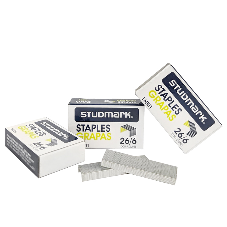Grapas Standar 26/6, 1/4, Studmark, 1000 Pcs/1, 25 Hojas