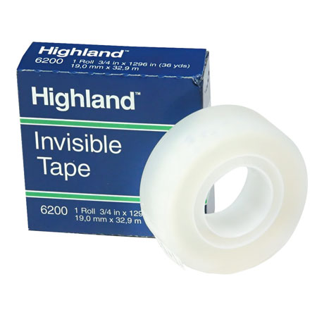 Cinta Highland 3/4" para Dispensador de Escritorio, Transparente Mate