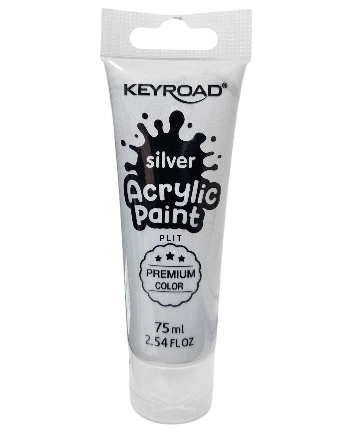 Pintura Acrílica Plateada Metálico 75 ml - Keyroad KR972212