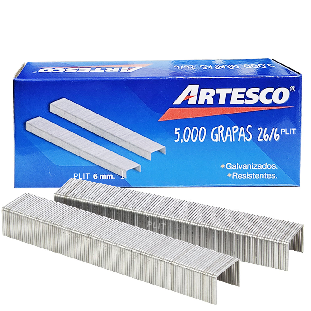 Grapas Estándar Artesco 26/6 mm para 30 Hojas, 5000 pcs