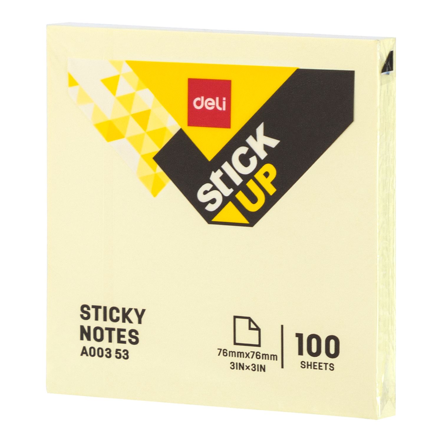 Nota Adhesiva (Post-it) 3x3 Amarillo Pastel - Deli Stick Up A00353