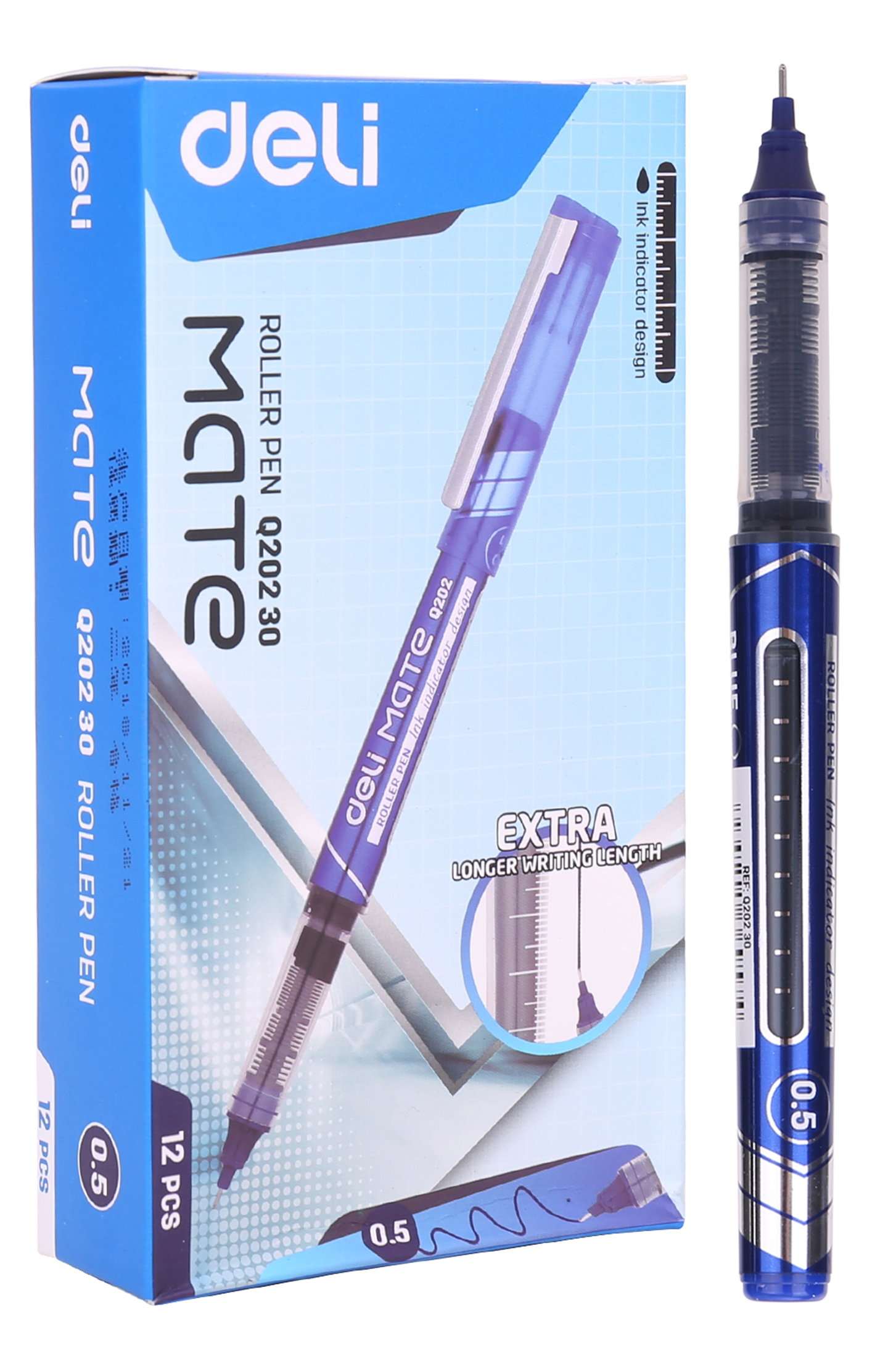 Felpa Roller Pen 0.5 mm, Azul - Deli Mate Q202