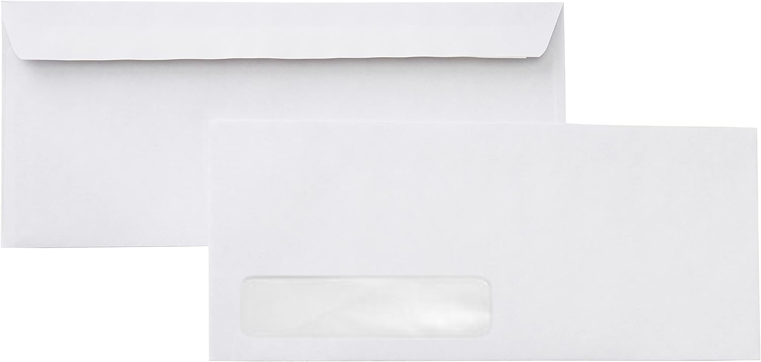 Sobres Blanco #10 CON VENTANA, 500 pcs