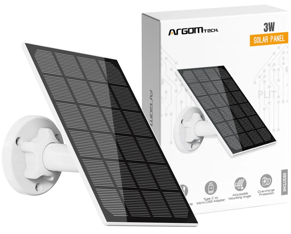 Panel Solar 3W Portable USB-C Argom ARG-SV-8001WT 