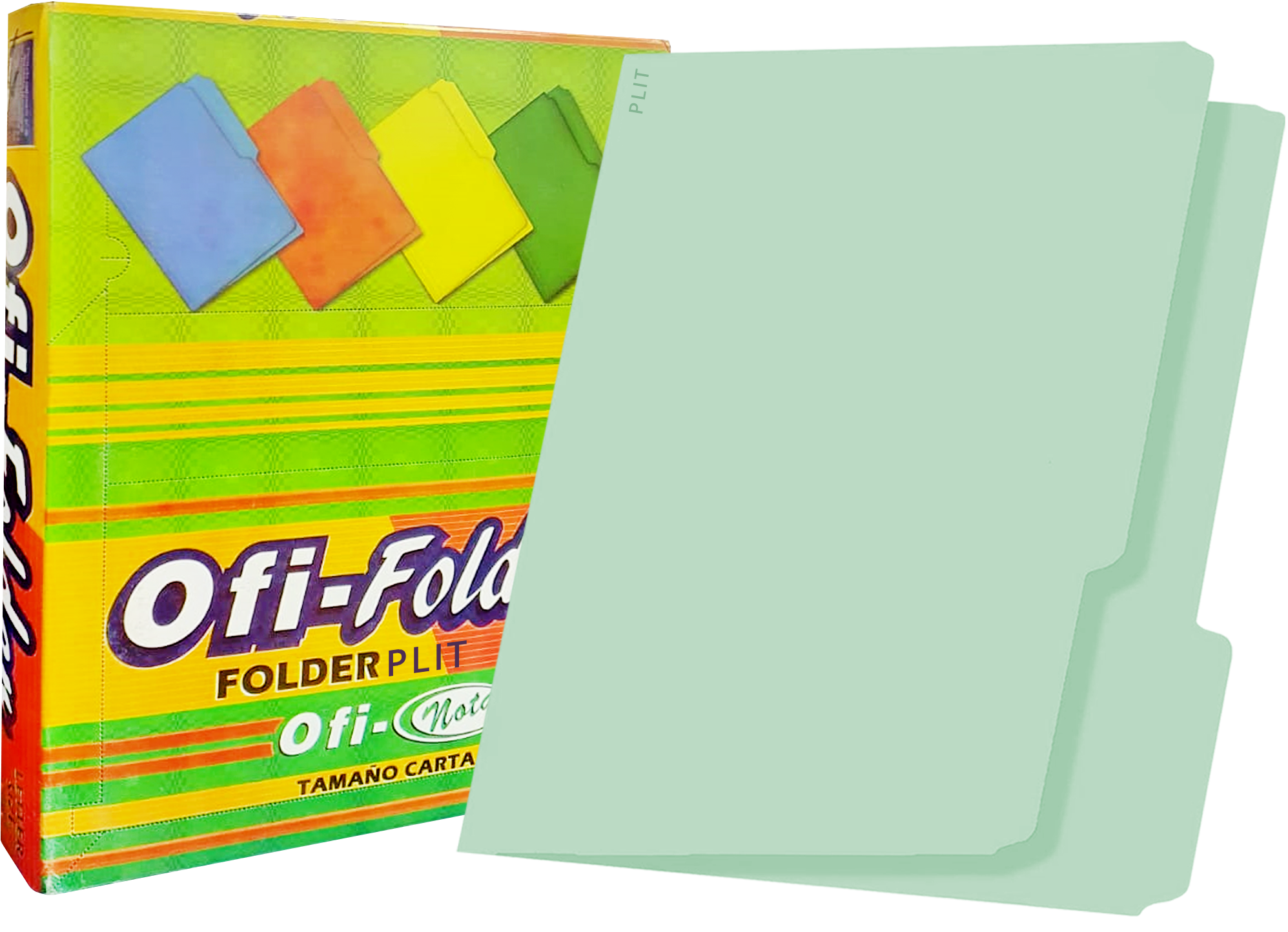 Folders Verde Pastel 8.5" x11", 100 pcs - Ofi-Nota 5018027