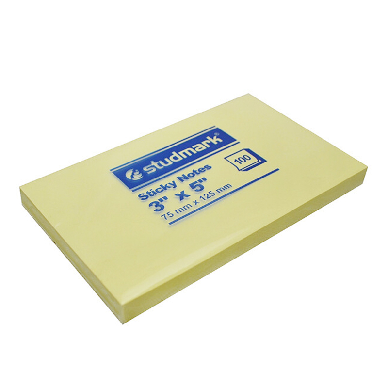 Nota Adhesiva (Post-it) 3x5 Amarillo Pastel, 100 Hojas - Studmark Sticky Note