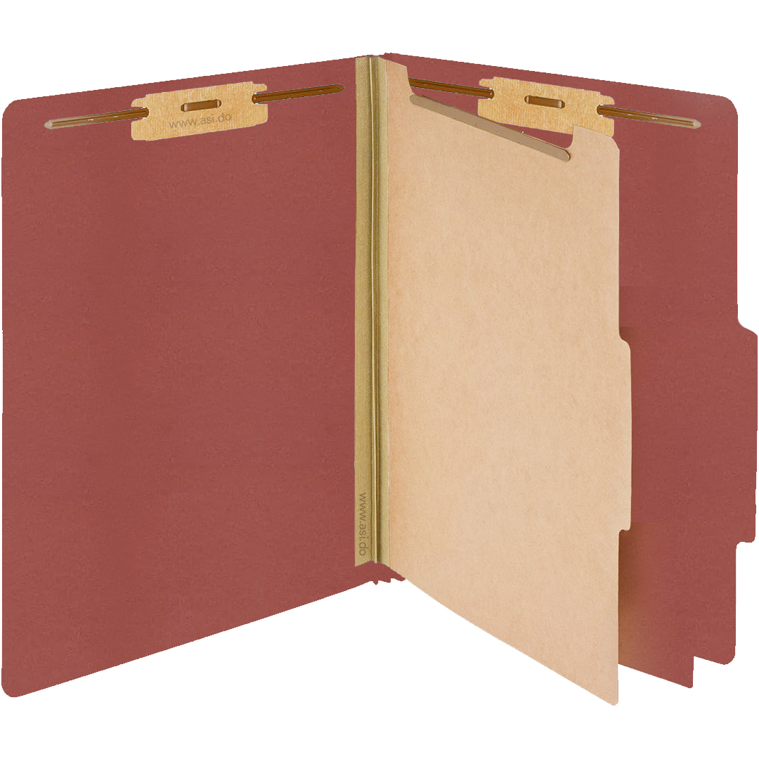 Folders Partition 4 Divisiones, 8.5" x 11" Rojo Ladrillo
