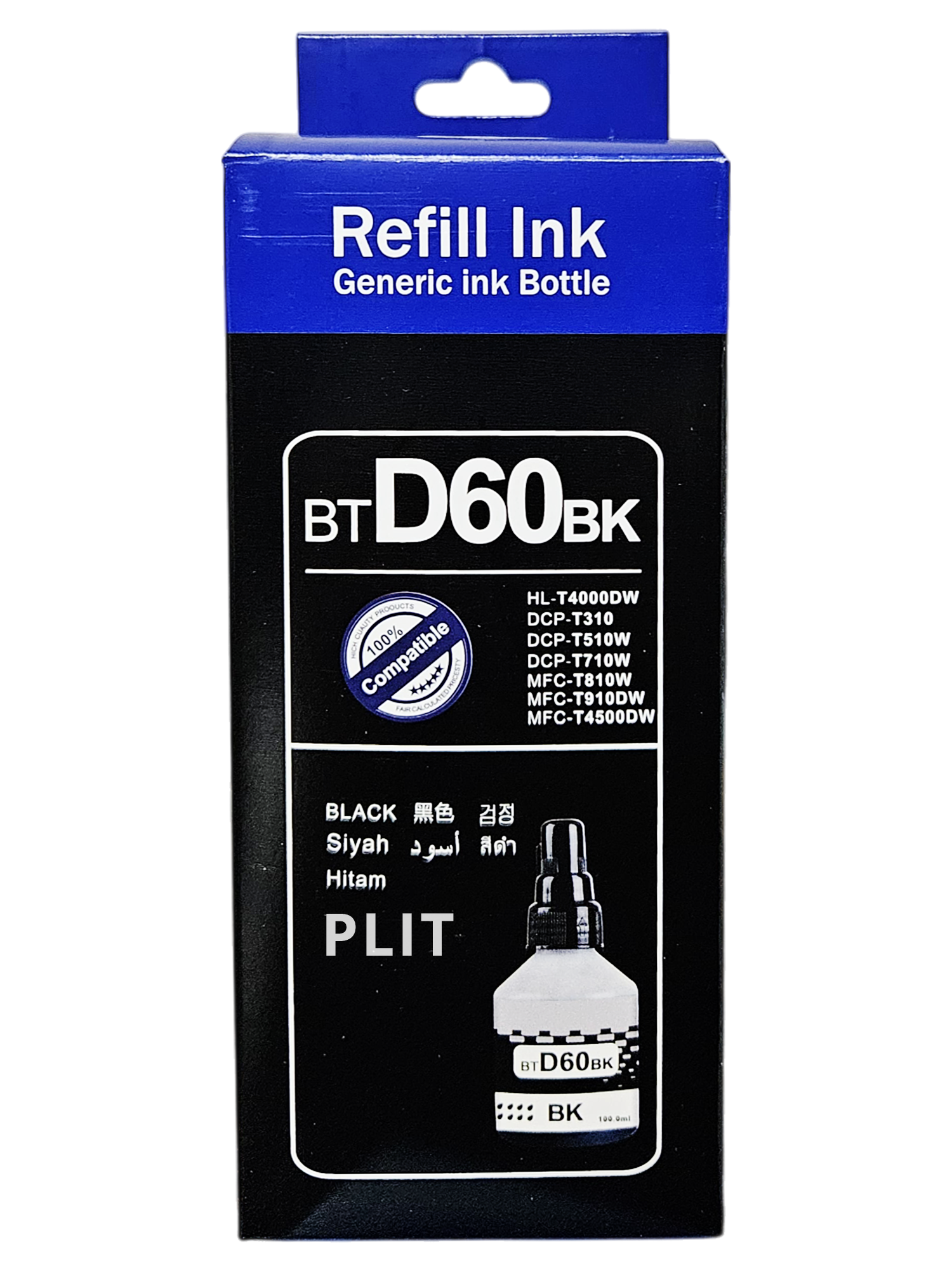 Tinta Refill Ink D60 (BT5001) Negra, 100 ml