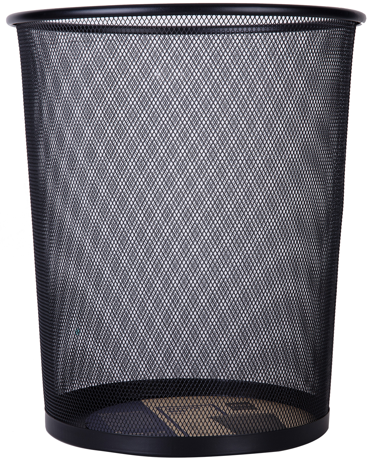 Cesto Circular Mediano 13.6" de Malla Metálica, Negro