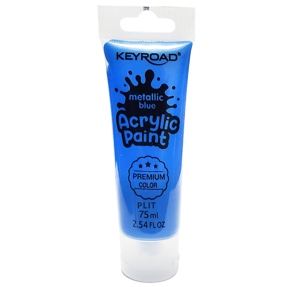 Pintura Acrílica Azul Metálico 75 ml - Keyroad KR-972209