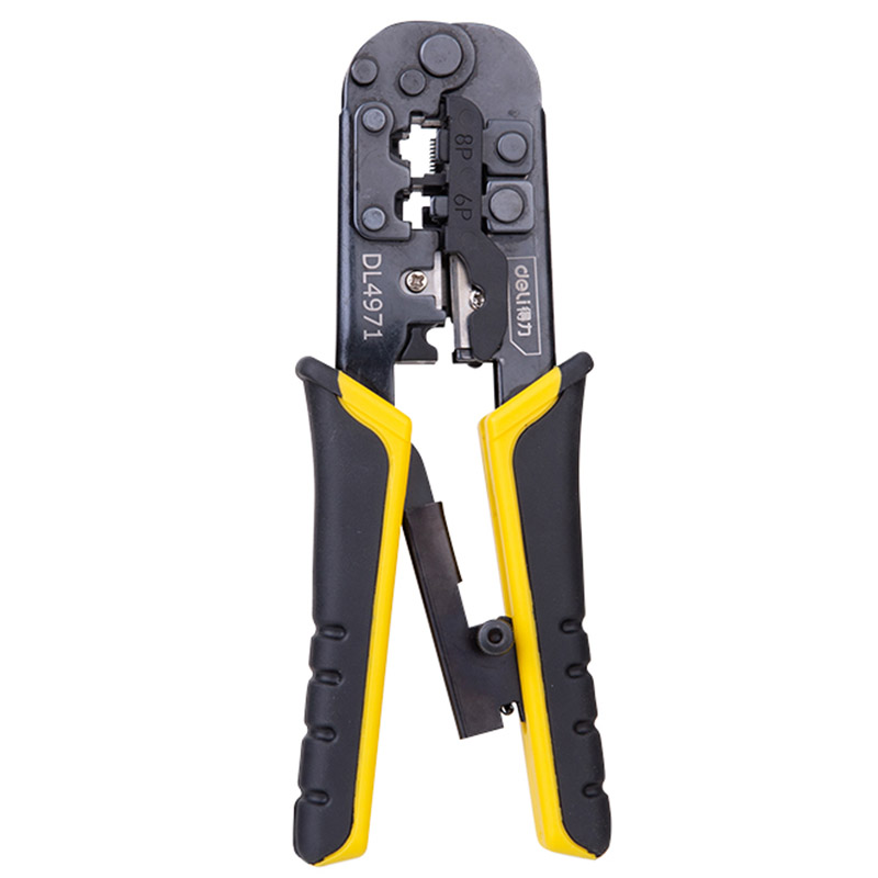 Pinza Crimpadora para Cables de Red de 4p, 6p y 8p - Deli DL4971