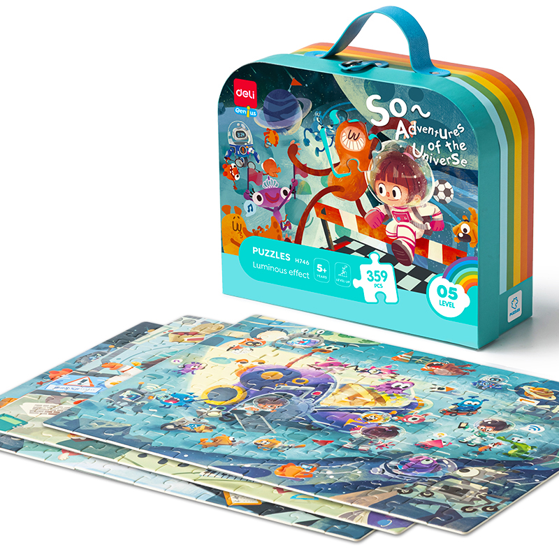 Juego de Rompecabezas Infantil, 359 Piezas que Brillan en la Oscuridad