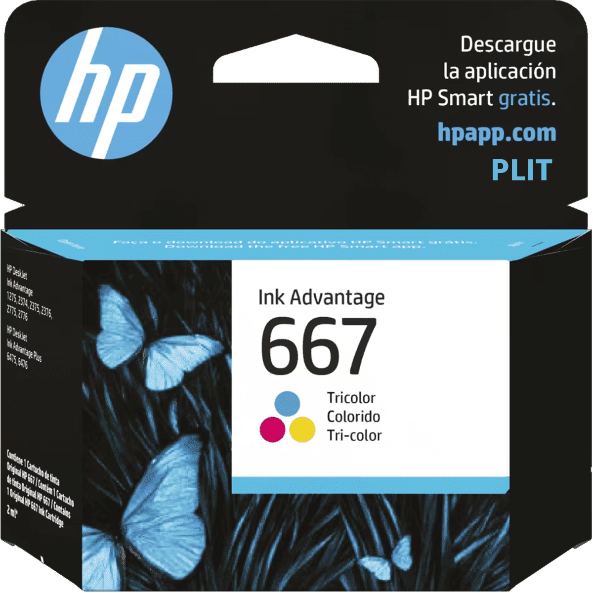 ORIGINAL: Cartucho de Tinta HP 667 (3YM78AL), Color, 2 ml