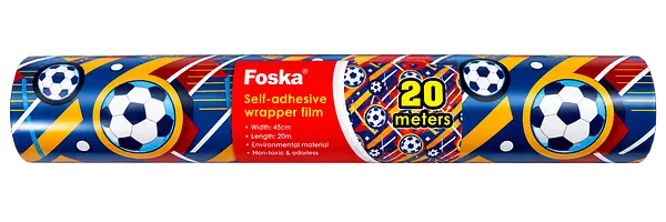Rollo Plástico Adhesivo Foska para Forrar Libros, Fútbol