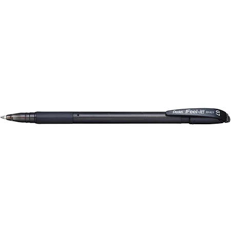 Bolígrafo Negro Pentel Feel It, Punta 0.7 mm