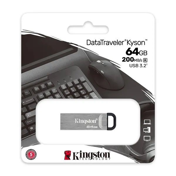 Memoria USB 3.2 de 128GB 200MB/s - Kingston DataTraveler Kyson