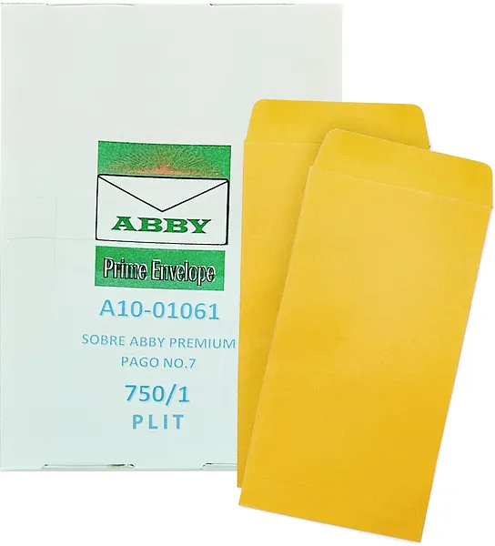 Sobres de Pago #7 (3x6), Color Manila - 750 pcs