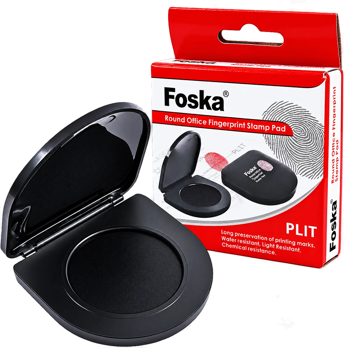 Almohadilla Dactilar Foska SY003 para Huellas, Negra