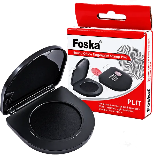 Almohadilla Dactilar Foska SY003 para Huellas, Negra